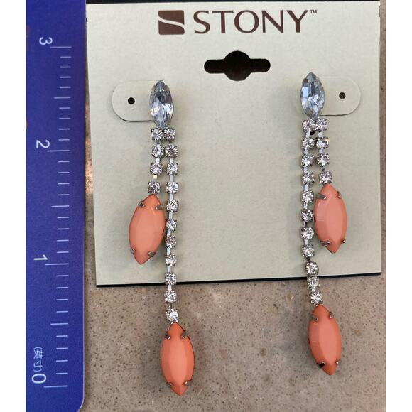 2/$24! Earrings Stony Rhinestone - Picture 4 of 6